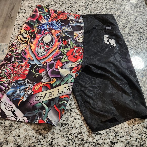 Ed Hardy Swim Trunks - Picture 1 of 6